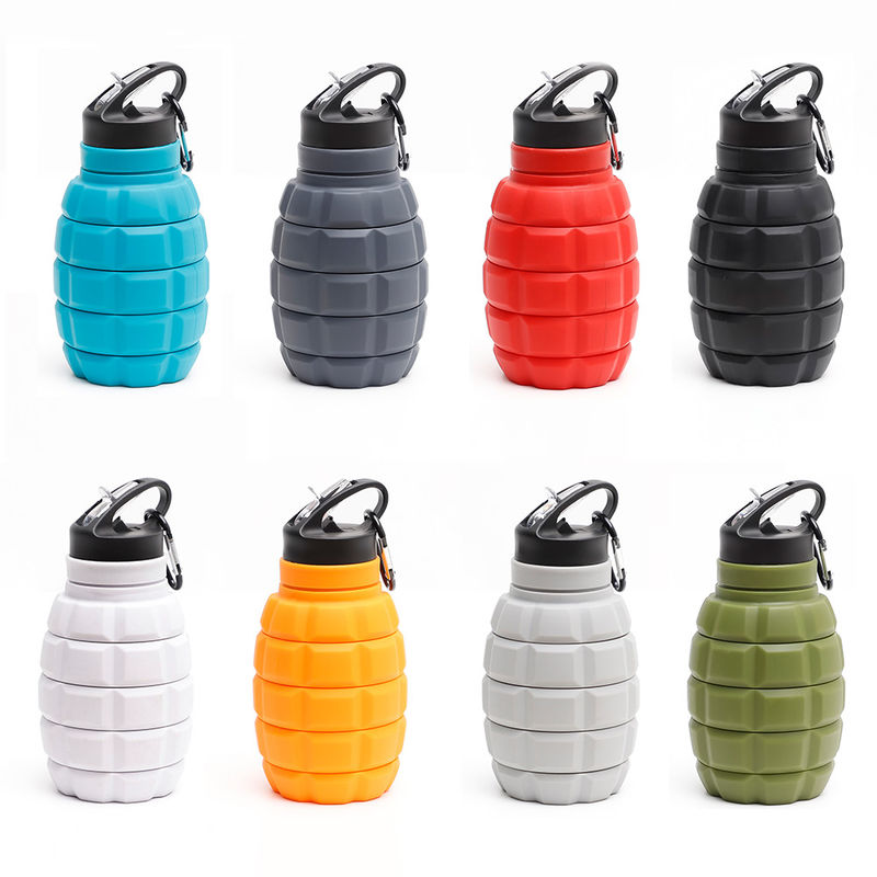 Multicolor Silicone Drink Bottle , Stainless Steel Water Bottle With Silicone Sleeve
