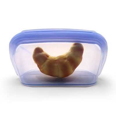 100% Food Grade Platinum Silicone LFGB Durability Leakproof Silicone Food Bag For Freezer Storage