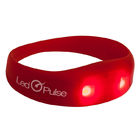 Sound Activated RFID Silicone Bracelets Blinking Lighted Bracelet For Events