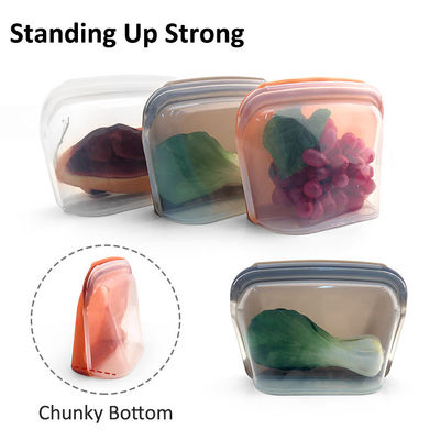 Stoccaggio alimentare Zip Lock Sacchetti alimentari in silicone 1300 ML Riutilizzabili Eco-friendly