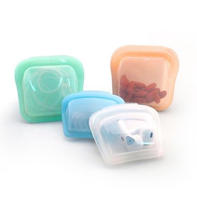 50 ml/80 ml Sacchetto per pillole in silicone per alimenti Eco-friendly And Reusable Silicone Food Bag For Food Storage Needs